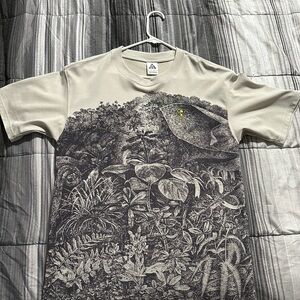 Unbranded Pets Reptile Graphic Tee in Tan with Nature Print